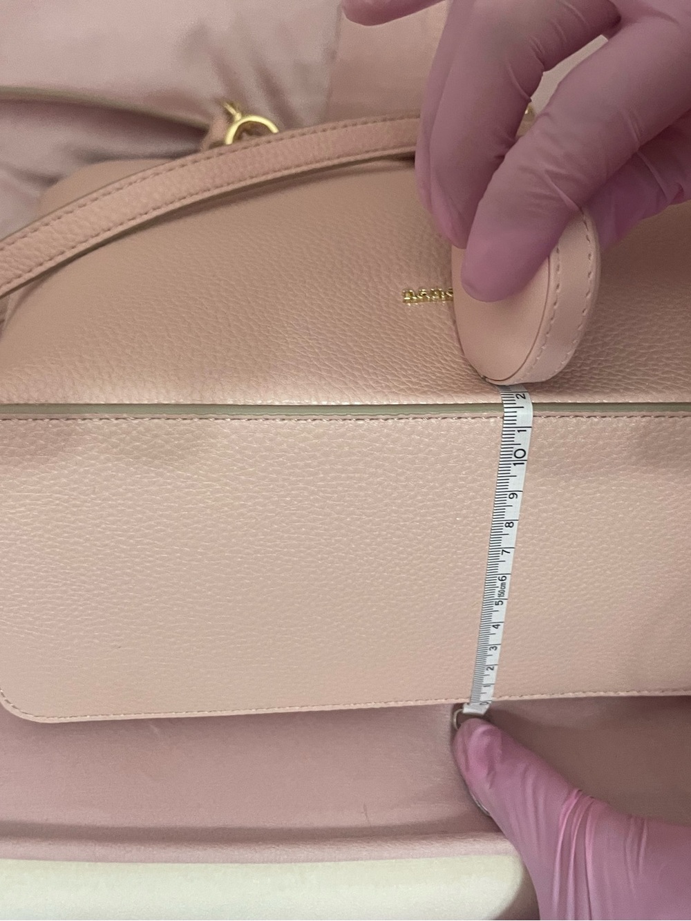 Nanette Lepore Blush Pink Pebbled Shoulder Tote with Gold Hardware - Picture 5 of 7